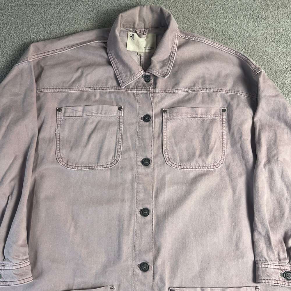 Antropologie PILCRO Utility Dress Women's‎ Large Button Front Pink - Picture 13 of 15